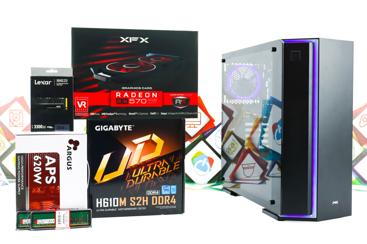 Gaming PC Armor V705-11; i3-12100f RX 570 DOPER-TECH - Desktop Računari ...