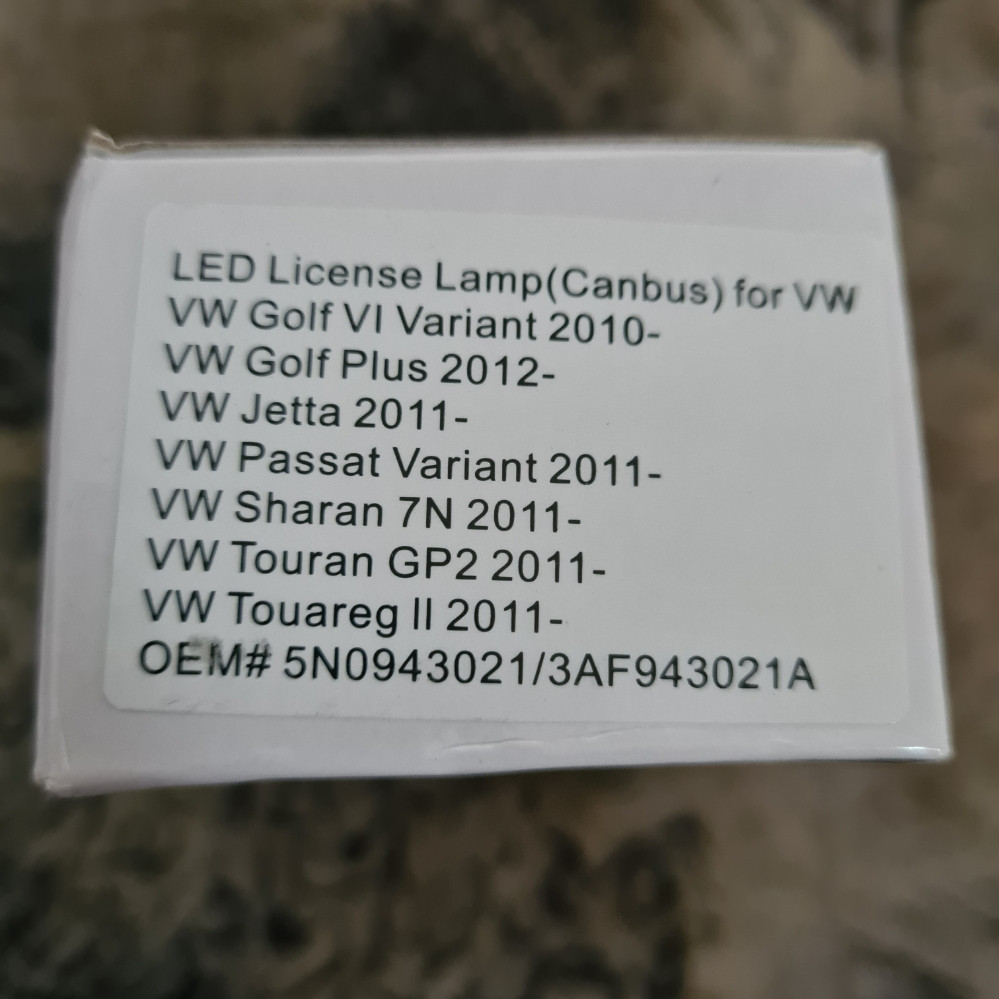 Led kucista CanBus za tablice Q5 VW Passat b7 karavan Golf