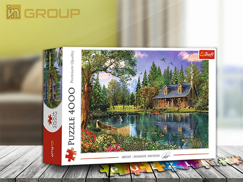 Puzzle - vikendica na jezeru | 4000 komada