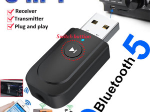 USB Bluetooth Audio Transmiter Receiver TV PC Auto AUX