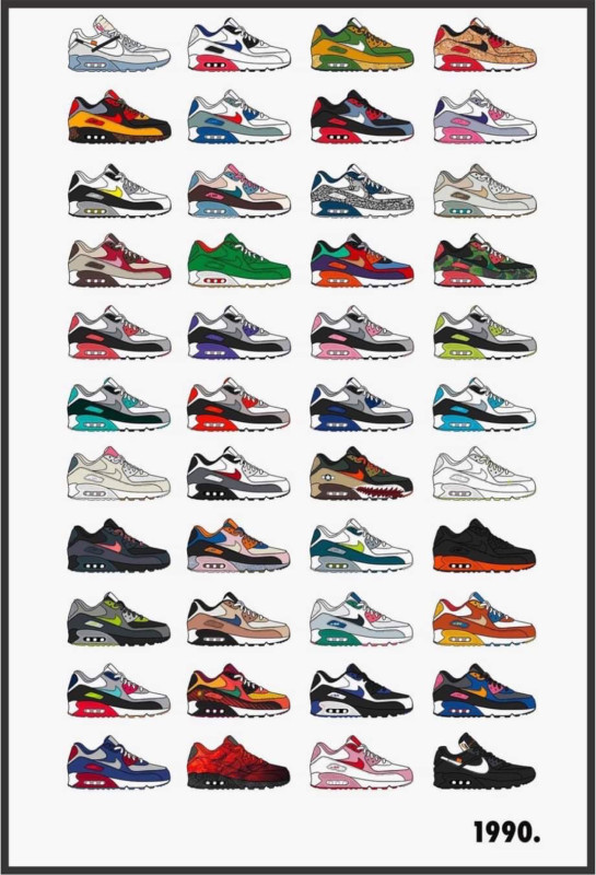 Poster 1998 Nike Tn Nike Air Max Collection TN, 1, 90, 95, 97, 98