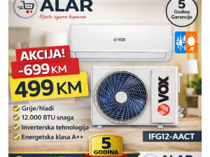 Klima VOX 12 INVERTER GRIJE/HLADI IFG12-AACT