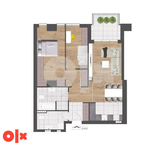 Novogradnja trosoban stan 82 m2 2
