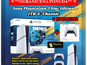 Playstation 5 Slim E PS5 PS 5 1TB konzola sa dva kontrolera