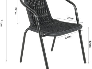 STOLICA VRTNA PLASTIKA METAL