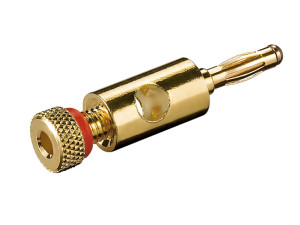 Banana utikac sa navojem 4mm crveni zvucnik 012078