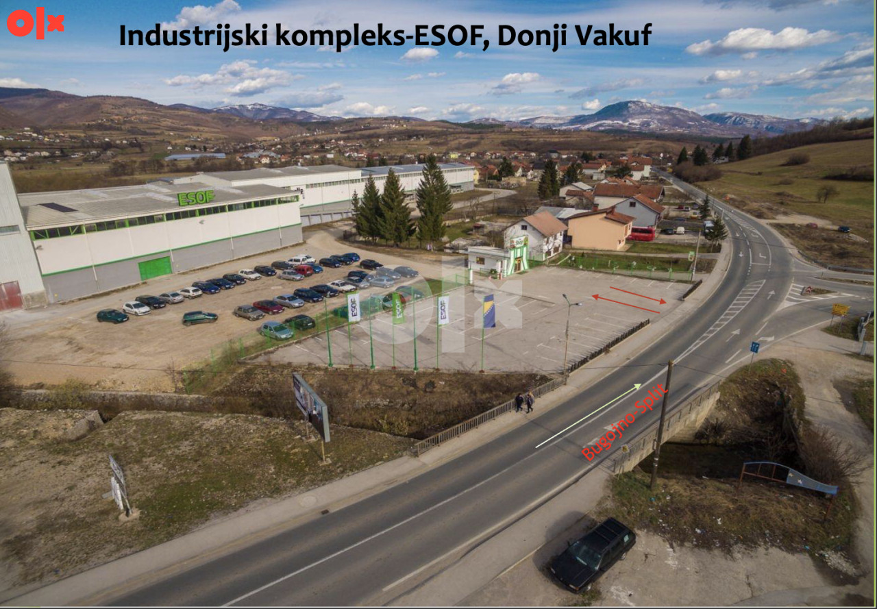 Poslovno -proizvodni prostori  od 200- 12.000m2 - Donji Vakuf