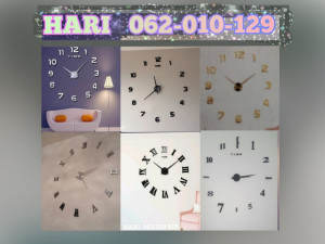 Akcija Zidni sat veliki 3d diy sivi zlatni crni ukrasni