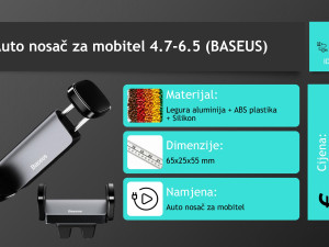 Auto nosač držač za mobitel ventilaciju BASEUS