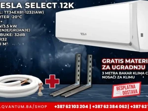 KLIMA TESLA 12KA INVERTER SELECT -20 WiFi SA MATERIJALOM