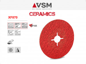 Fiber disk 115x22 VSM granulacija 80 XF870