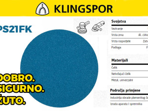 Čičak brusni disk 115 granulacija 60 Klingspor