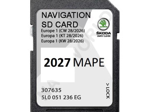 Skoda Mape 2027 Navigacija za Octavia SuperB Yeti Fabia KODIAQ