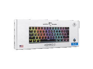 WHITE SHARK TASTATURA,GK-2022 ASHIKO 2 CRNA / US /BLUE SW