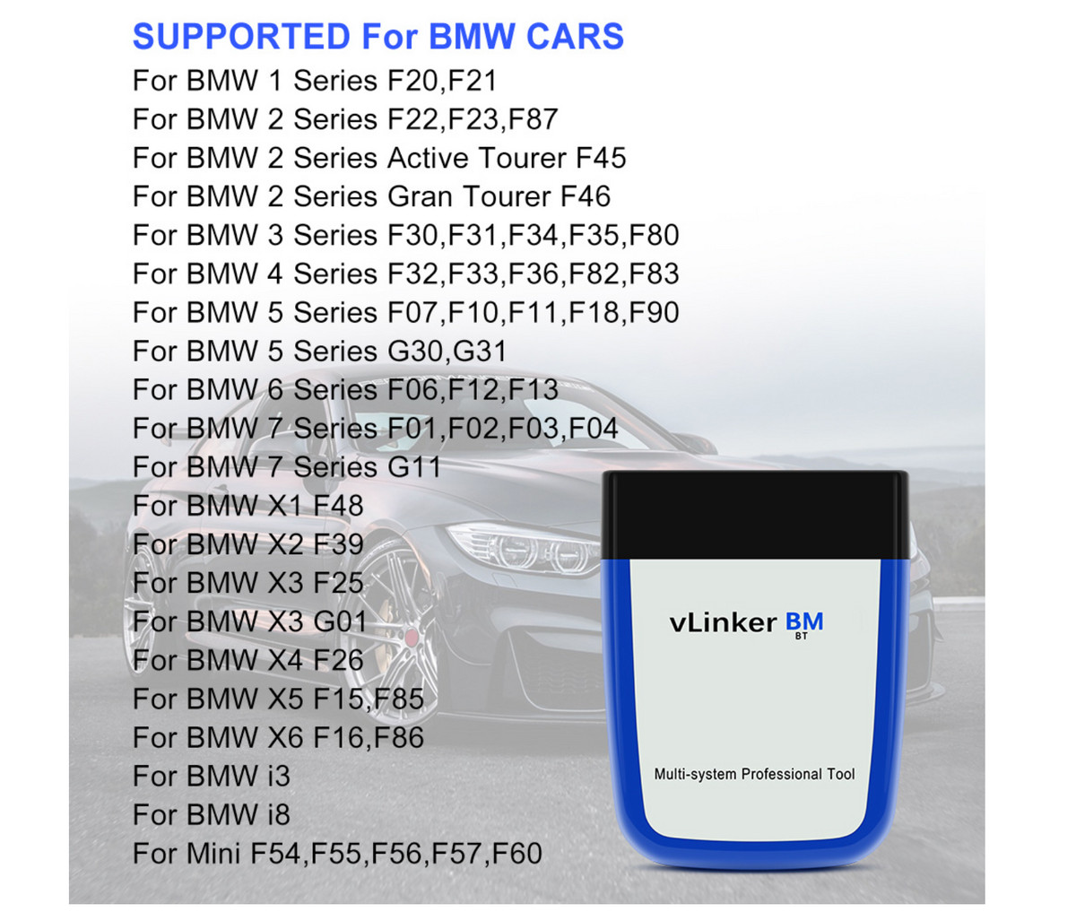 Vgate Vlinker BM WiFi za autodijagnostika bimmercode BMW
