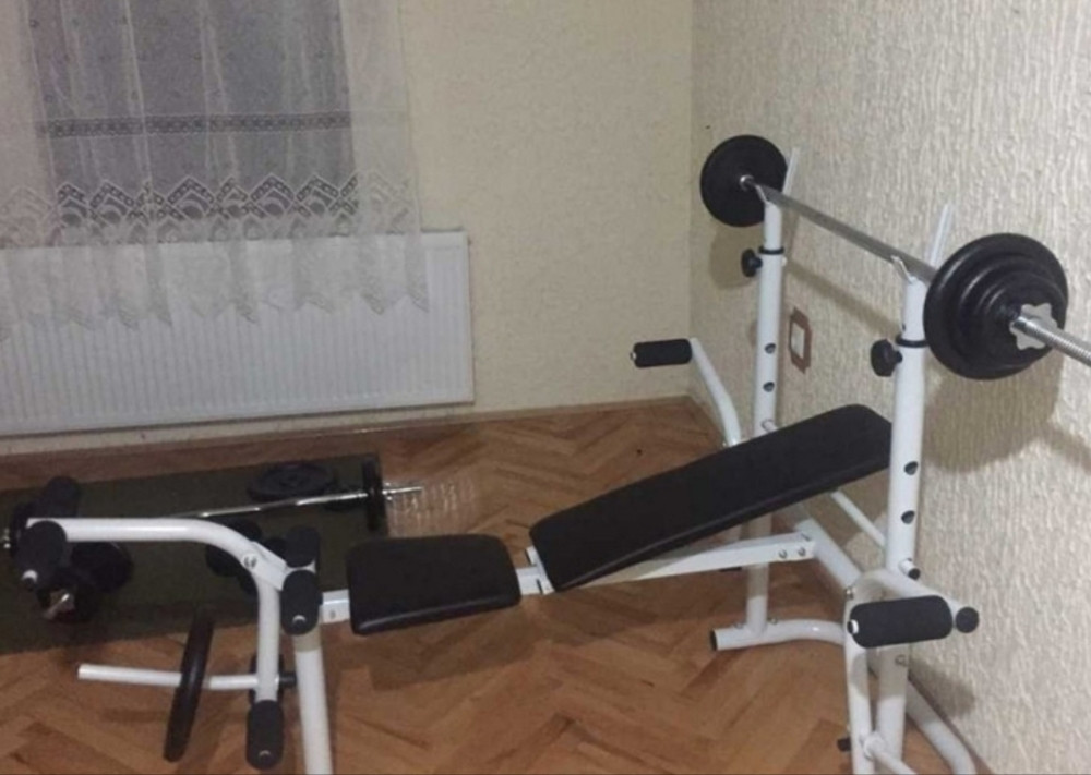 KOMPLET TERETANA - SPRAVE ŠIPKE KLUPE LAT 185KG TEGOVA