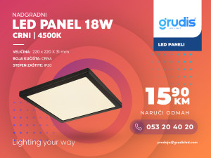 LED PANEL 18W 4500K NADGRADNI KVADRAT