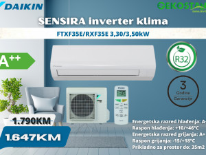 Klima uređaj DAIKIN Sensira FTXF35E/RXF35E 3,3/3,5kW (-8% popust)