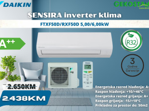Klima uređaj DAIKIN Sensira FTXF50D/RXF50D 5,00/6,00 (-8%)