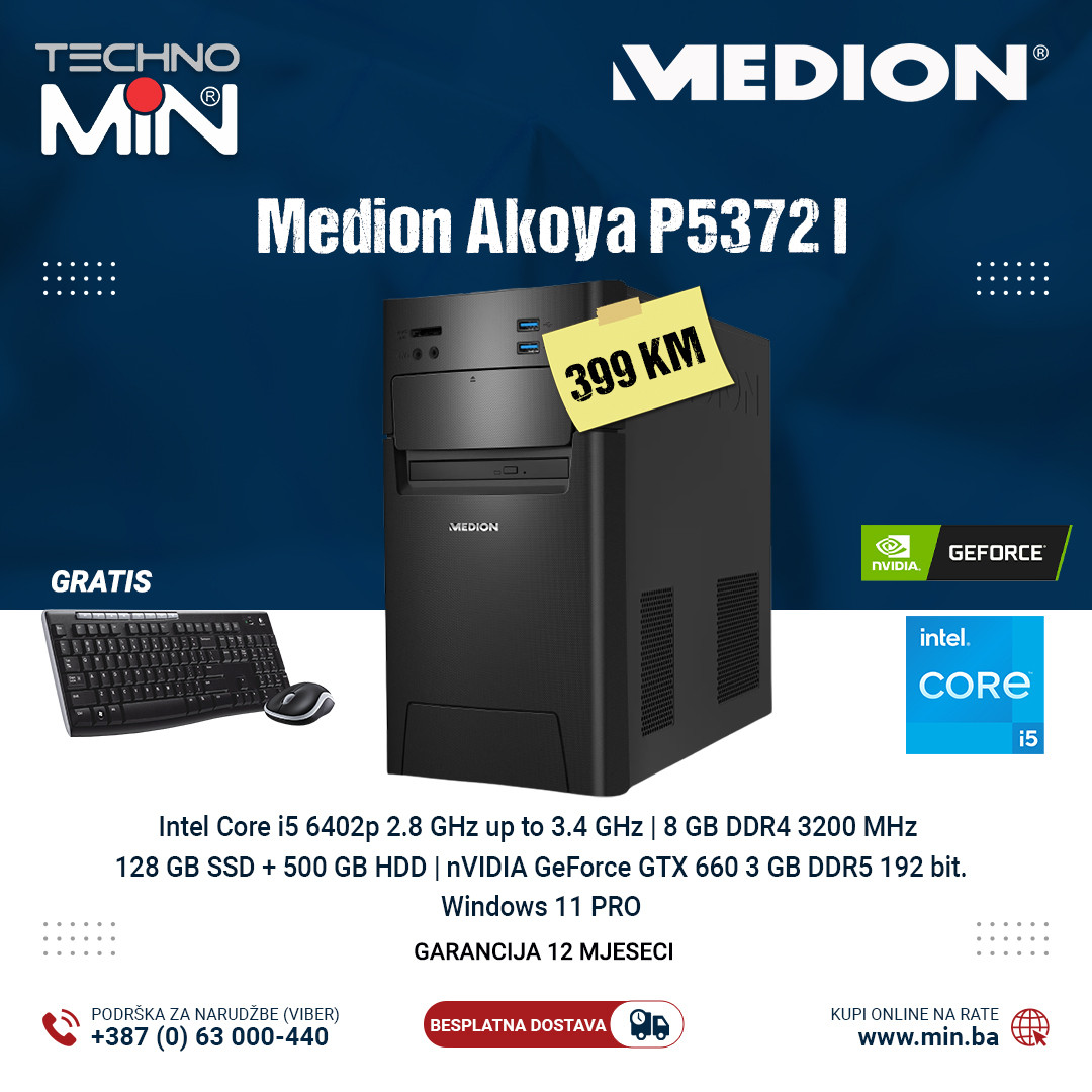 Medion Akoya P5372 I,i5 6402p 2.8/8/128+500 HDD