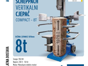 Scheppach vertikalni cjepac za drva COMPACT 8T
