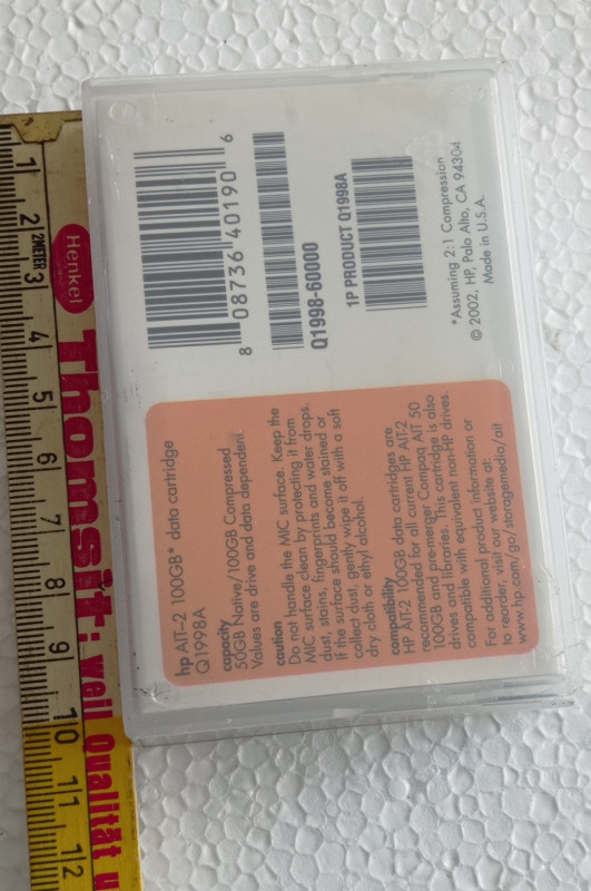 HP AIT-2 Data Cartridge Q1998A 1000GB Made in USA