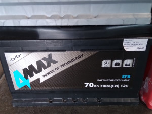 AKUMULATOR BATERIJA AKULUMATORI EFB START STOP 70AH