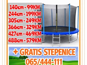 Trampolina + ljestve 065/444-111 trambolina