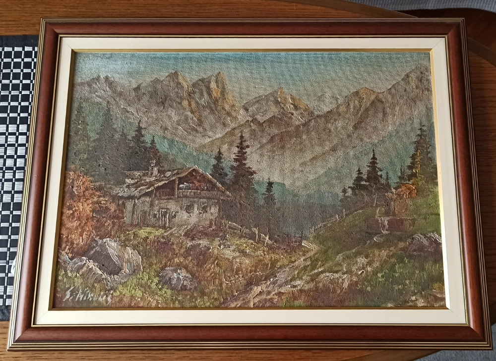 Slika planina - uljane boje - Sava Nikolić - ulje