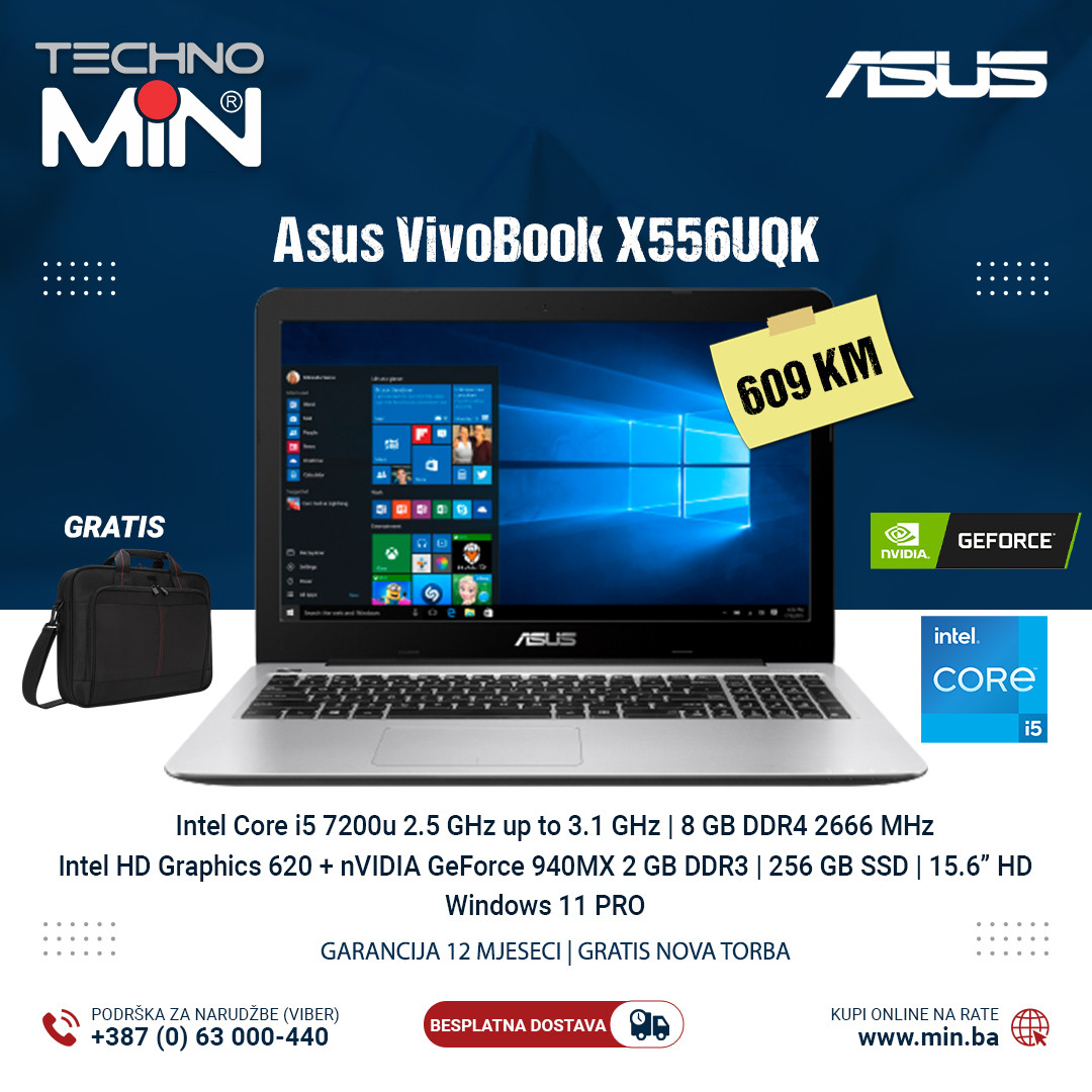 Asus VivoBook X556UQK HD,i5 7200u Laptopi