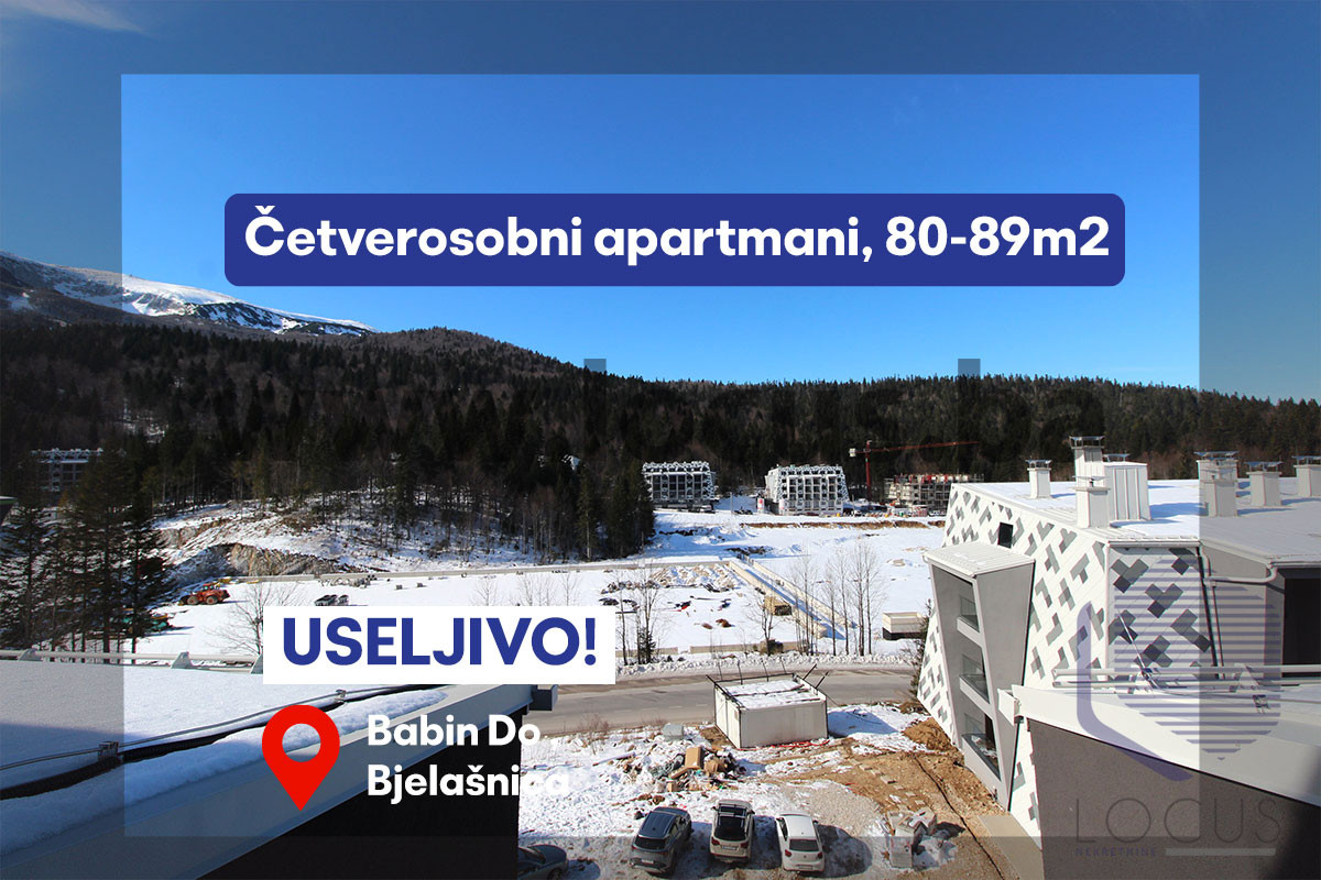 LOCUS: NOVOGRADNJA!! Četverosobni apartman, Bjelašnica. USELJIVO!