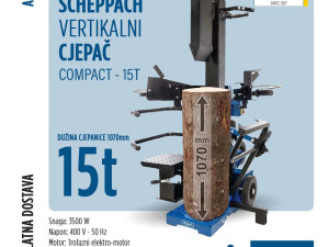 Scheppach vertikalni cjepac za drva COMPACT - 15T