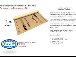 Knauf paropropusna - vodonepropusna folija LDS 0.02