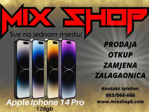 APPLE IPHONE 14 PRO 128GB *Garancija*Zamjena*Sve boje*