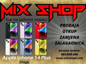 APPLE IPHONE 14 PLUS 256GB *Garancija*Zamjena*Sve boje*