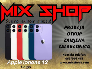 APPLE IPHONE 12 128GB *Novo* *Garancija*Zamjena*Razne boje*