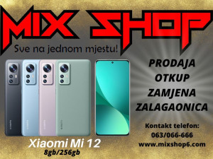 XIAOMI MI 12 5G 256GB *Novo* *Garancija*Zamjena*Razne boje*