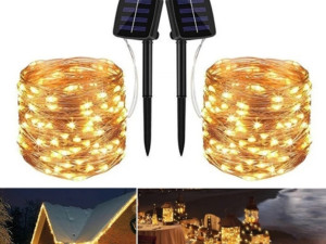 Solarne Led Lampice (7m 12m 22m 33m) Za Dom Bastu Dvori