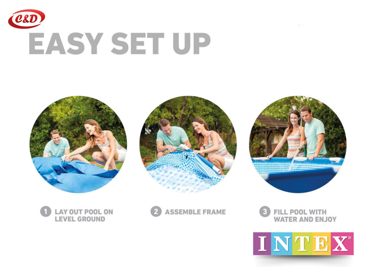 INTEX Bazen; Easy Set; 244 x 61 cm + PUMPA