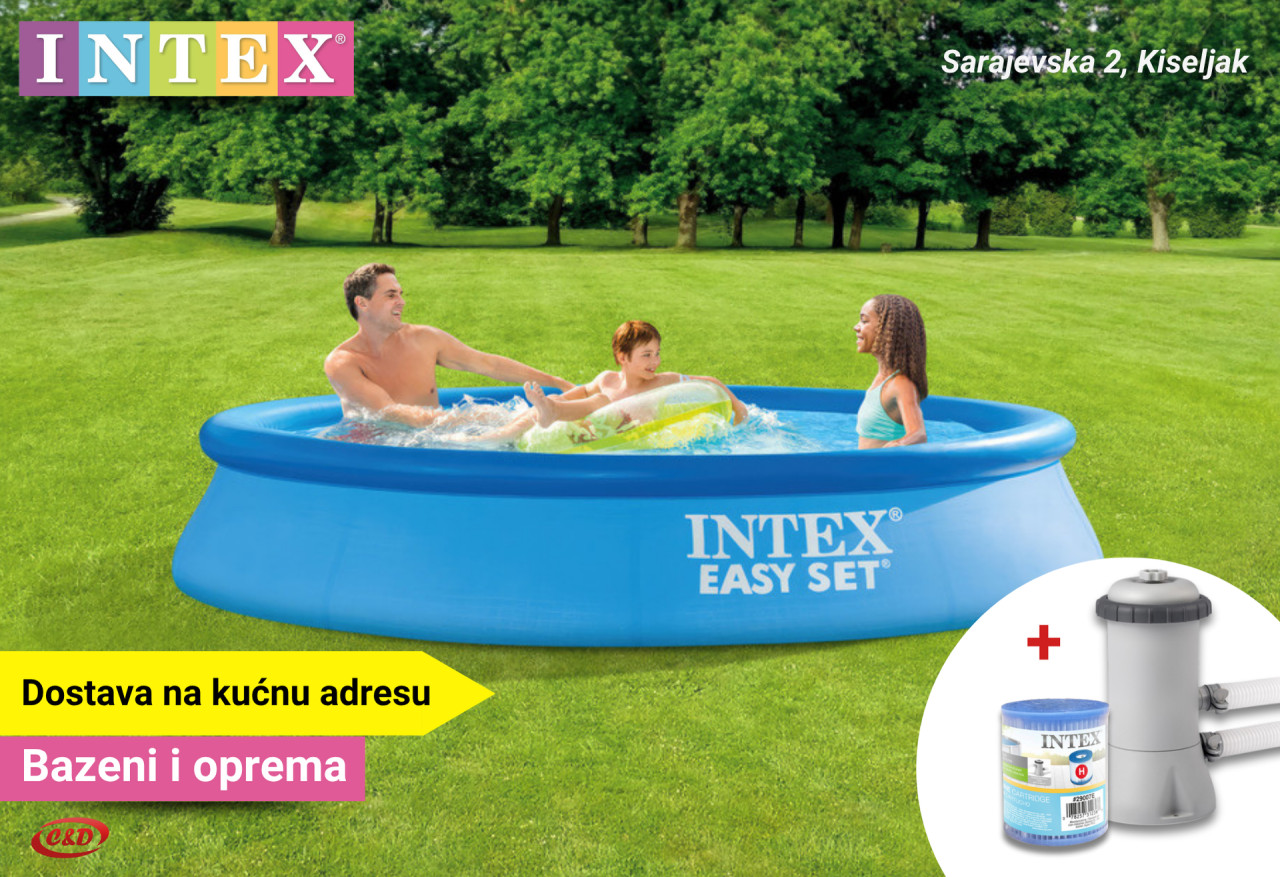 INTEX Bazen; Easy Set; 244 x 61 cm + PUMPA