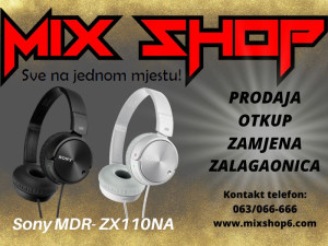 SONY MDR-ZX110NA Gaming Slušalice 3,5mm HeadSet 3.5 mm ulaz