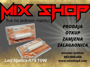 LED SIJALICA R7S 10W 3000K 118mm REFLEKTOR sijalice 10 W 3000 K