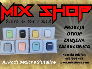 Bežične Bluetooth Wireless kao Apple Airpods 2 3 4 EarBuds wi pro