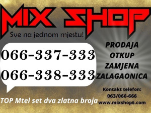 SET 066-337-333 i 066-338-333 MTEL ZLATNI BROJEVI BROJ GOLD M TEL