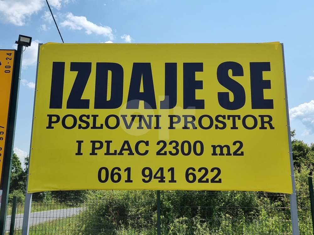IZDAJE SE poslovni prostor Tuzla sa placem 2300 m2 2