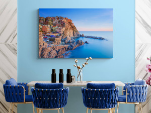 Canvas slika - Manarola, stijene i more, Zalazak sunca