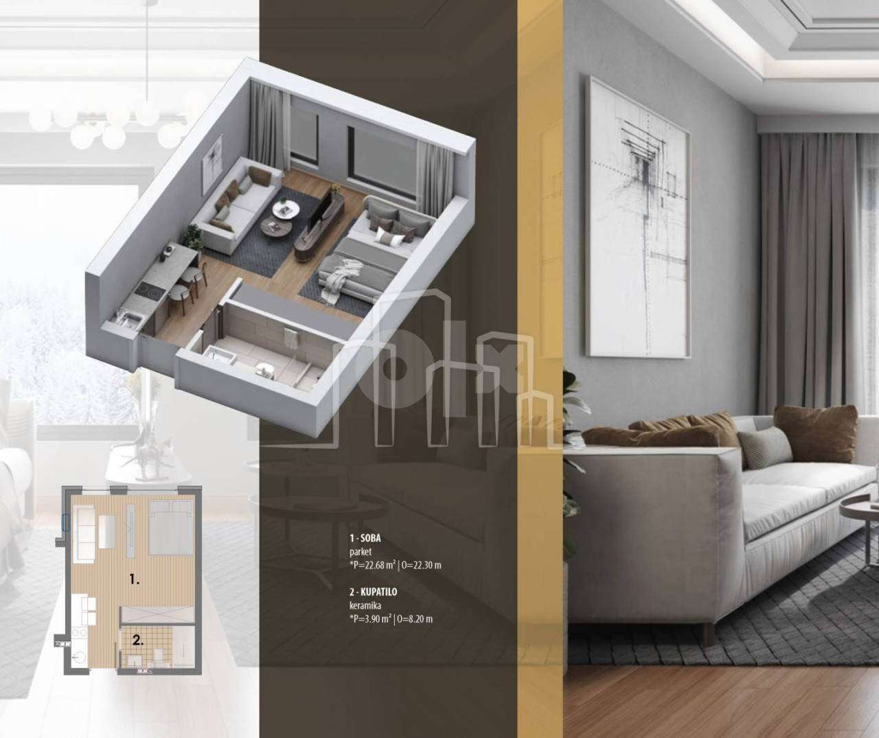 Studio apartman 26,58 Snježna dolina Faza 2 Jahorina 8