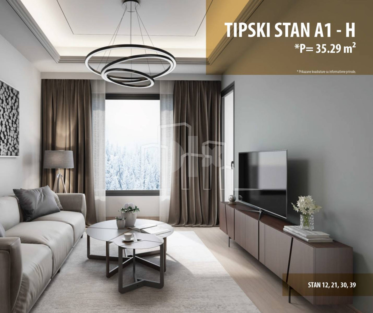 Dvosoban apartman 35,29 Snježna dolina Faza 2 Jahorina