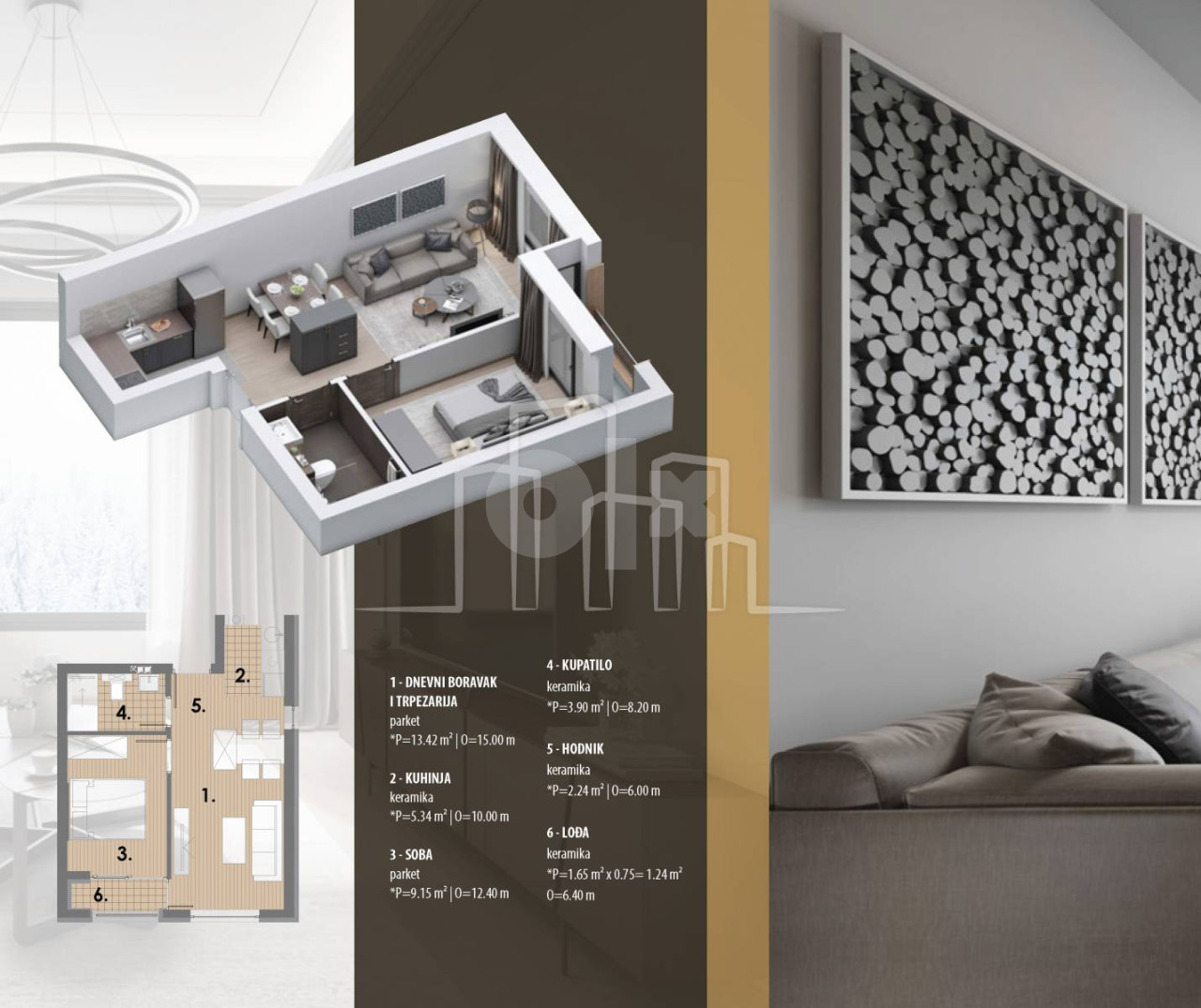 Dvosoban apartman 35,29 Snježna dolina Faza 2 Jahorina 2