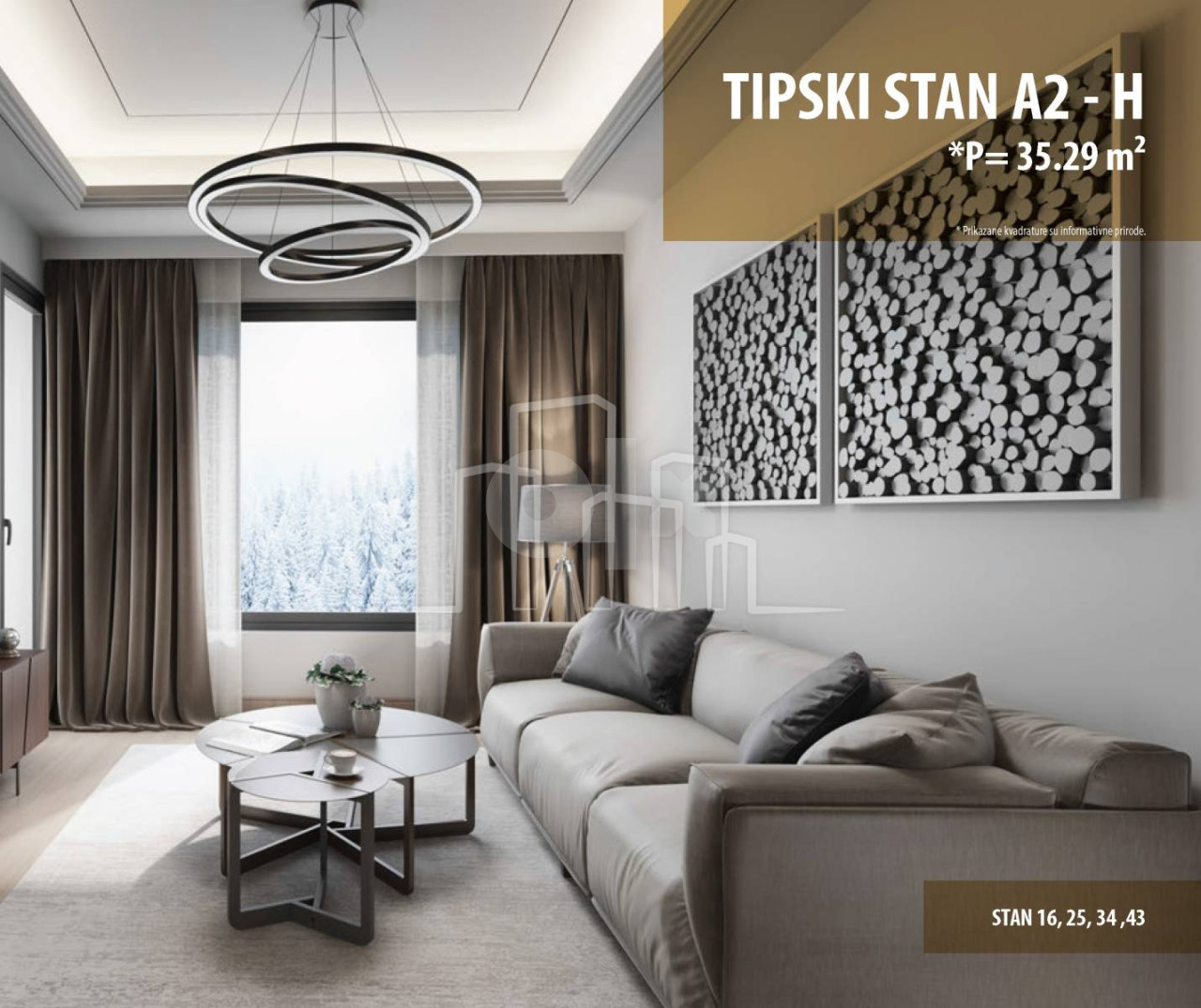 Dvosoban apartman 35,29 Snježna dolina Faza 2 Jahorina 7